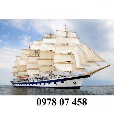 Tranh gạch 3d- tranh thuyền buồm