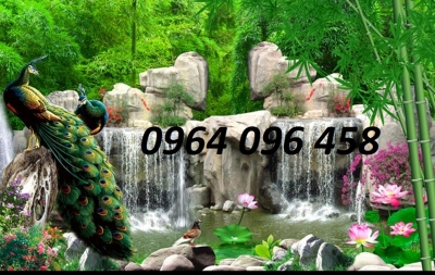 Tranh gạch ốp tường 3d chim công - 522SP