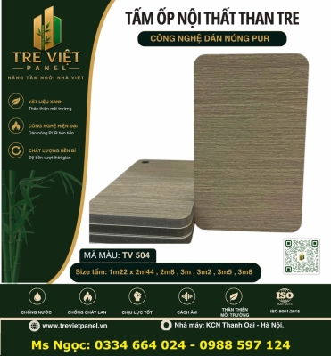 Tấm ốp than tre vân gỗ TRE VIỆT PANEL