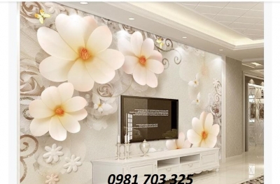 Tranh hoa 3D- tranh gạch trang trí phòng