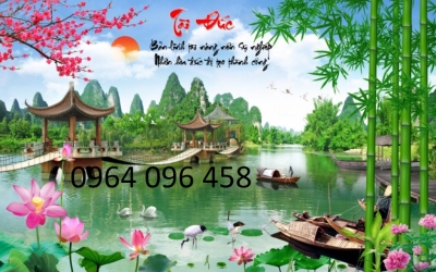 gạch 3d tranh cảnh đồng quê - LH76