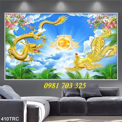 Tranh gạch long phượng phong thủy đẹp