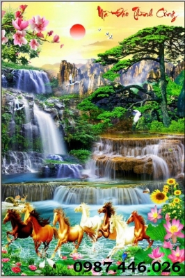 Tranh gạch men mã đáo thành công HP27722