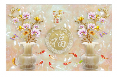 Tranh gạch trang trí phòng khách 3d - MXV43