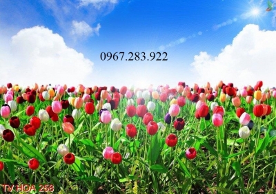 Tranh gạch- Tranh phong cảnh vườn hoa