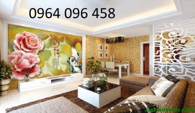 Tranh 3d phong thủy phòng khách gạch tranh 3d - GGG43