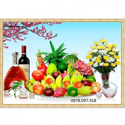 Tranh gạch phòng thờ