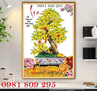 Gạch tranh mai vàng 3d GFG67