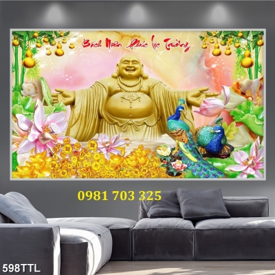Tranh gạch 3d tài lộc trang trí