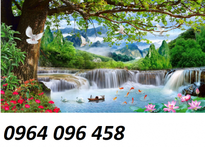 Tranh 3d - gạch tranh 3d phong thủy phòng khách - 897C