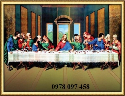 Tranh gạch men họa tiết Bữa tiệc thánh gia