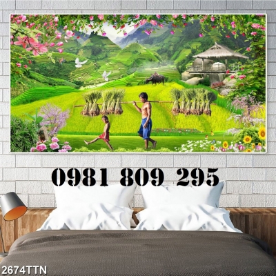 Gạch tranh Quê Hương HP1234