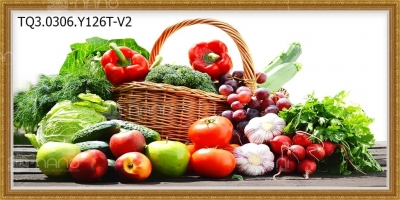 Tranh gạch 3d ốp tường phòng bếp - SLM90