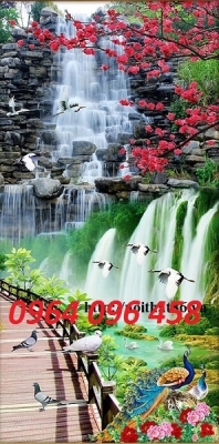 Tranh gạch 3d phong cảnh khổ đứng - VNB663