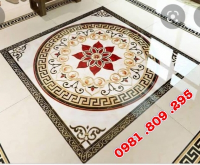 Thảm gạch hoa đỏ lát sảnh nổi bật