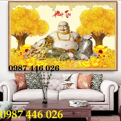 Tranh gạch men phật di lặc HP872