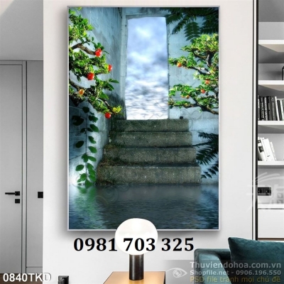 Gạch khổ đứng 3D đẹp