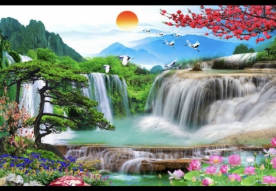 Tranh gạch men sơn thủy HP96722