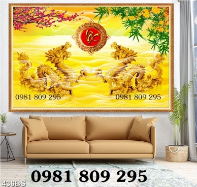 Tranh  3d rồng - tranh gạch men - JF06