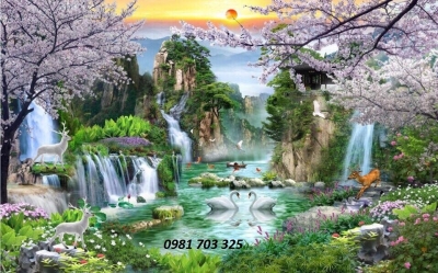 Tranh gạch men phong cảnh ốp tường