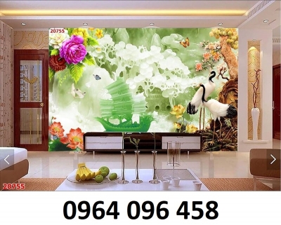 Tranh gạch men 3d ốp tường phòng khách - CVN955