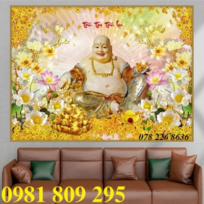 Mẫu gạch tranh thần tài 3d