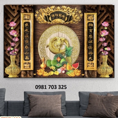 tranh 3D phòng thờ, gạch tranh trang trí