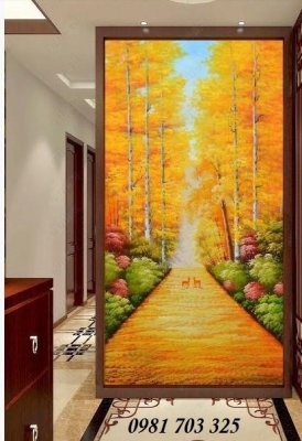 Gạch tranh mùa thu đẹp 3D