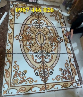 Gạch thảm chữ nhật khắc vàng HP8299