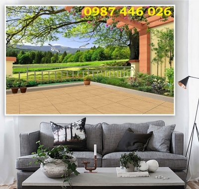 Gạch tranh rừng cây