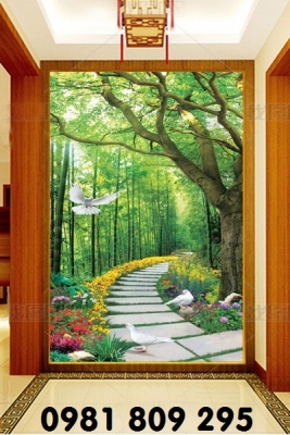 Gạch tranh 3d , phong cảnh đứng