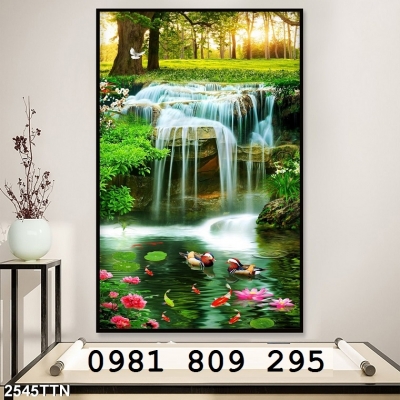 Gạch tranh khổ đứng đẹp ốp tường 3d HG834