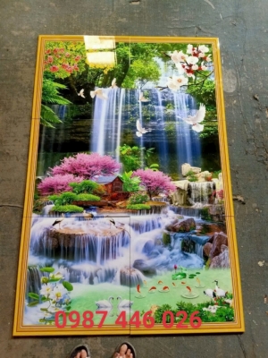 Ảnh thực tế, tranh gạch men 3d