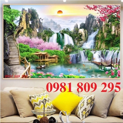 Tranh gạch men - gạch tranh 3d phong cảnh