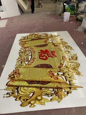 Phòng thờ trang nghiêm - gạch tranh 3D