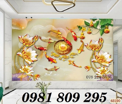 gạch tranh - tranh trang trí sứ ngọc hoa sen