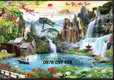 Gạch 3D - Phong cảnh thiên nhiên giao hòa