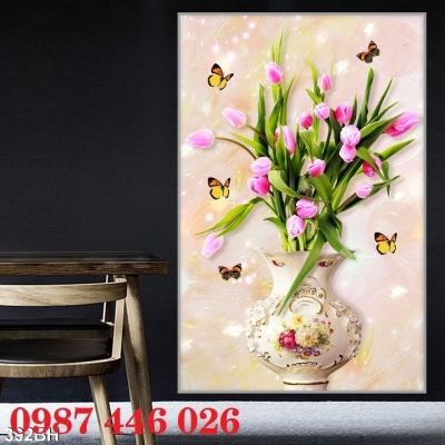 Tranh gạch men bình hoa HP97373