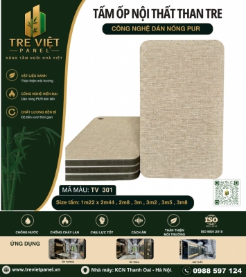 Nhà máy tấm than tre ốp tường
