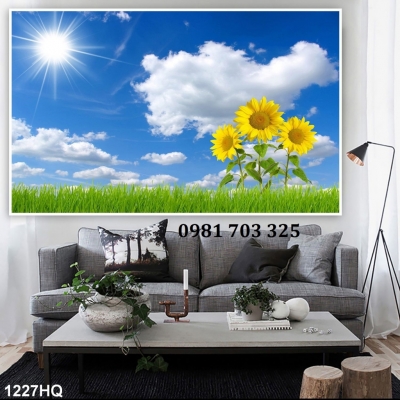 Tranh gạch 3D vườn hoa trang trí