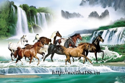 Tranh gạch mã đáo thành công HP02833