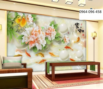 gạch tranh dán tường 3d tranh ngọc - DD3