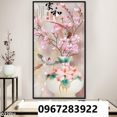 Tranh gạch 3d bình hoa đẹp