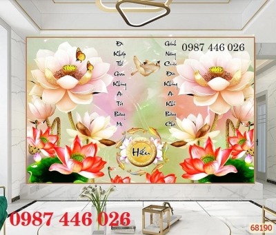Gach tranh hoa sen 3d HP9733