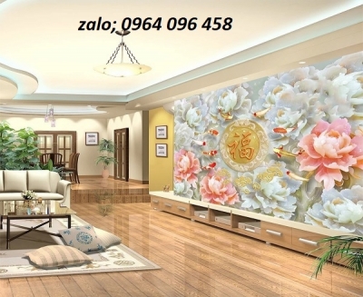 Tranh gạch 3d cửu ngư quần hội - 7998CB