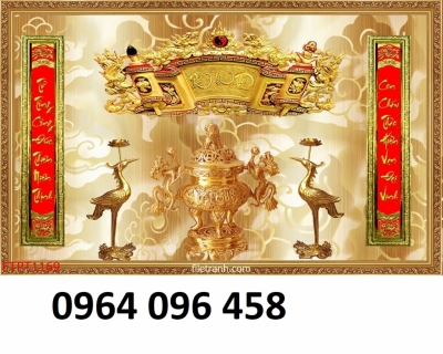 Tranh gạch men 3d ốp tường phòng thờ - 032XP