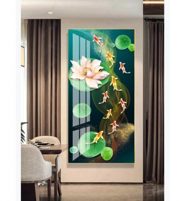 Gạch ốp tường 3d cá chép