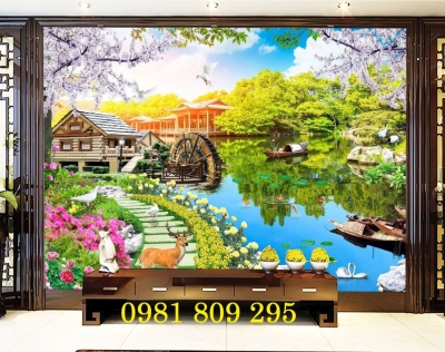 Tranh gạch 3d cảnh thiên nhiên - tranh gạch 3d