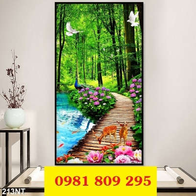 Mẫu gạch tranh thiên nhiên - gạch 3d