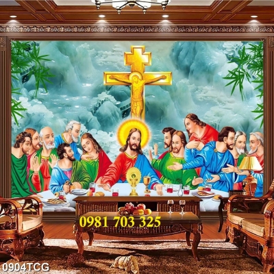 Tranh gạch công giáo trang trí 3d